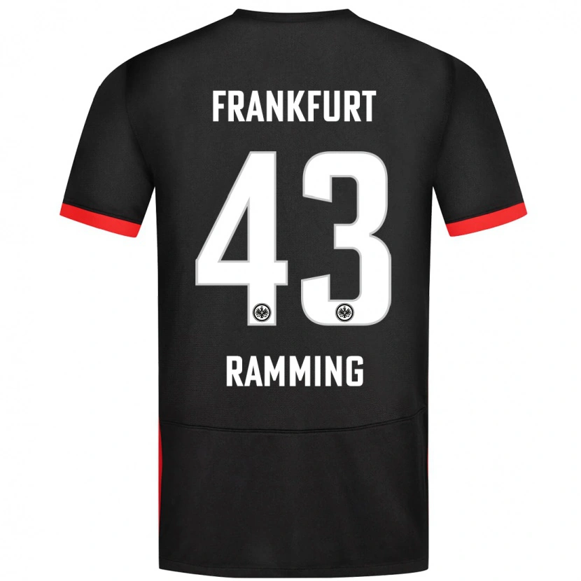 Danxen Kinderen Nils Ramming #43 Zwart Uitshirt Uittenue 2024/25 T-Shirt