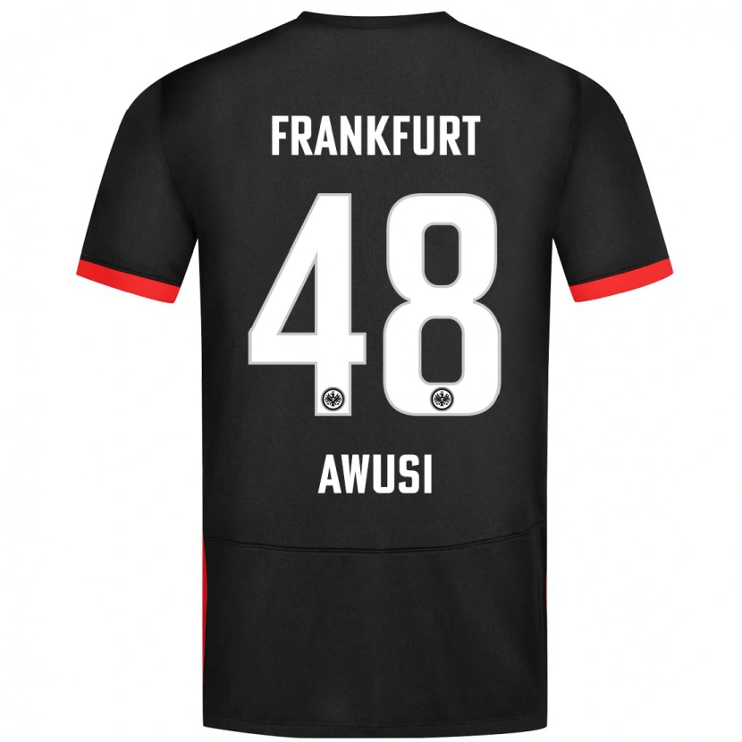 Danxen Kinderen Junior Awusi #48 Zwart Uitshirt Uittenue 2024/25 T-Shirt