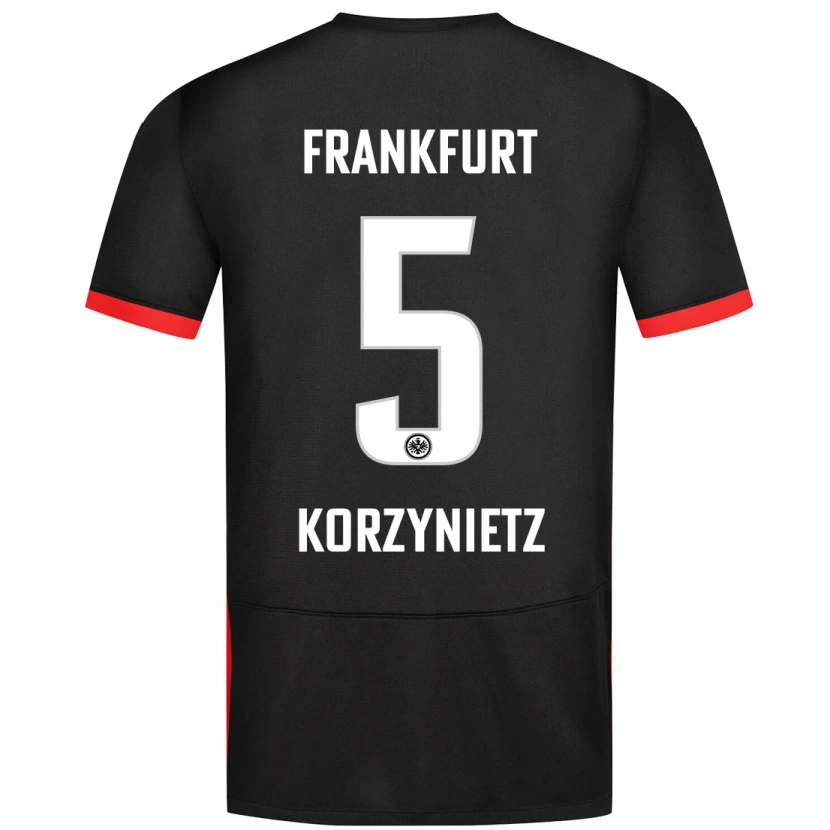 Danxen Kinderen Jaden Korzynietz #5 Zwart Uitshirt Uittenue 2024/25 T-Shirt