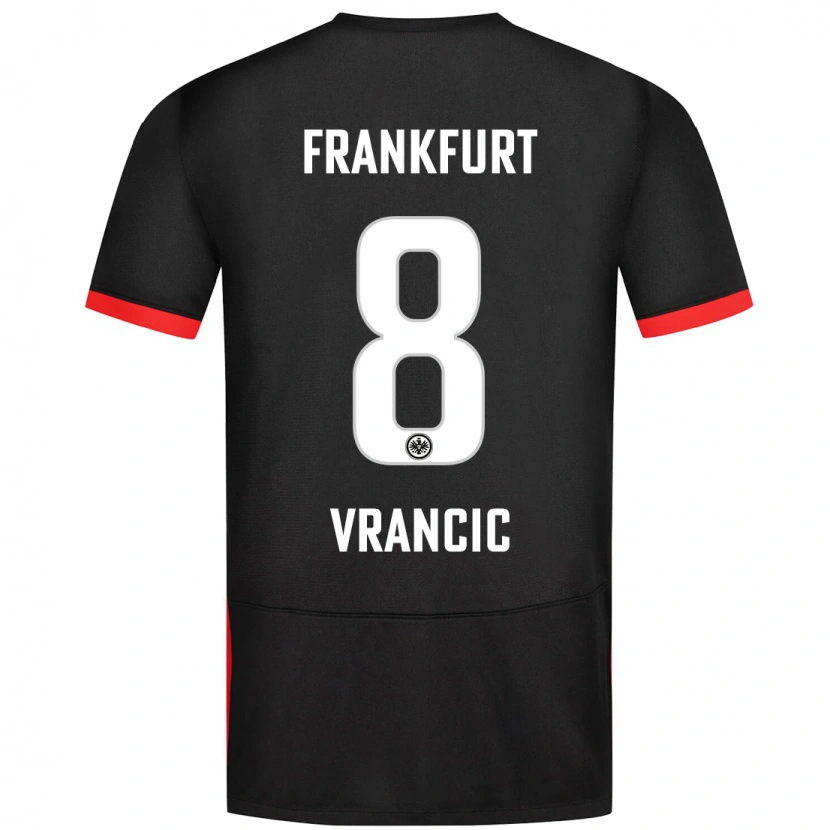 Danxen Kinderen Mario Vrancic #8 Zwart Uitshirt Uittenue 2024/25 T-Shirt