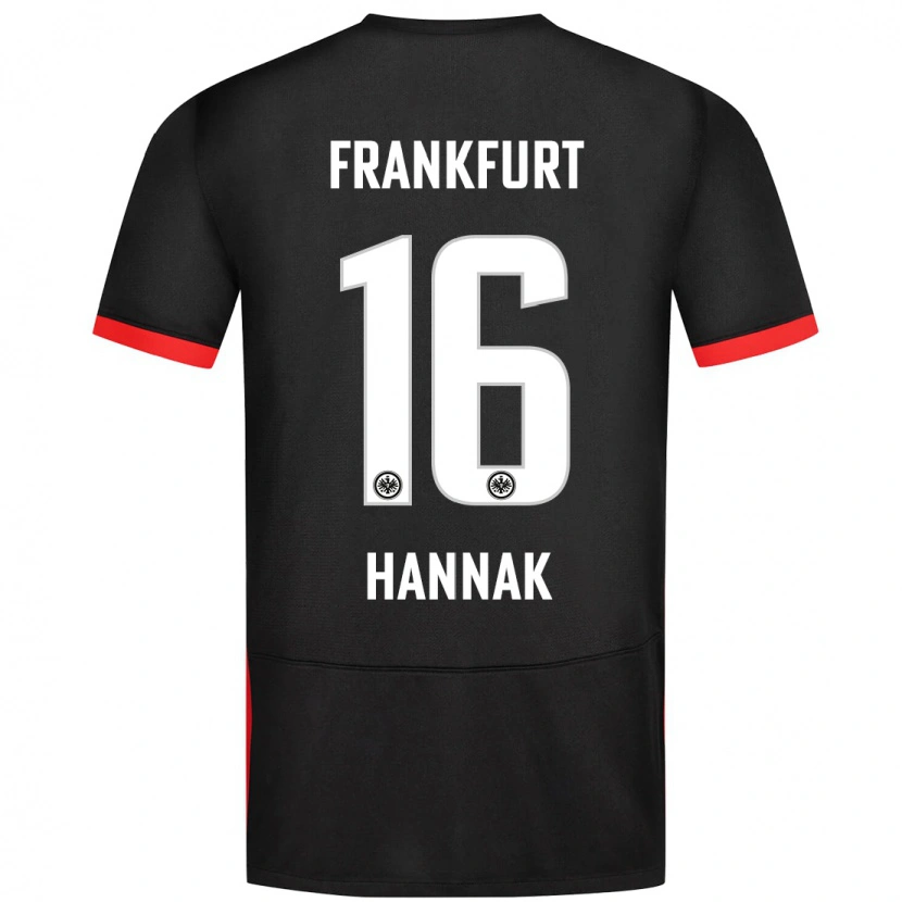 Danxen Kinderen Tim Hannak #16 Zwart Uitshirt Uittenue 2024/25 T-Shirt