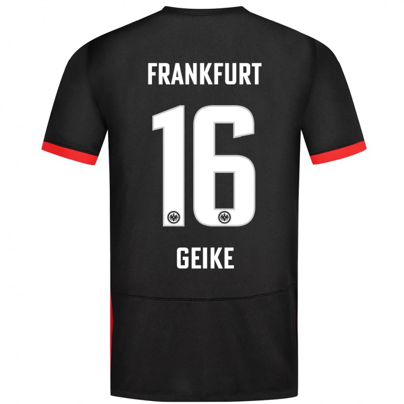 Danxen Kinderen Jonah Geike #16 Zwart Uitshirt Uittenue 2024/25 T-Shirt