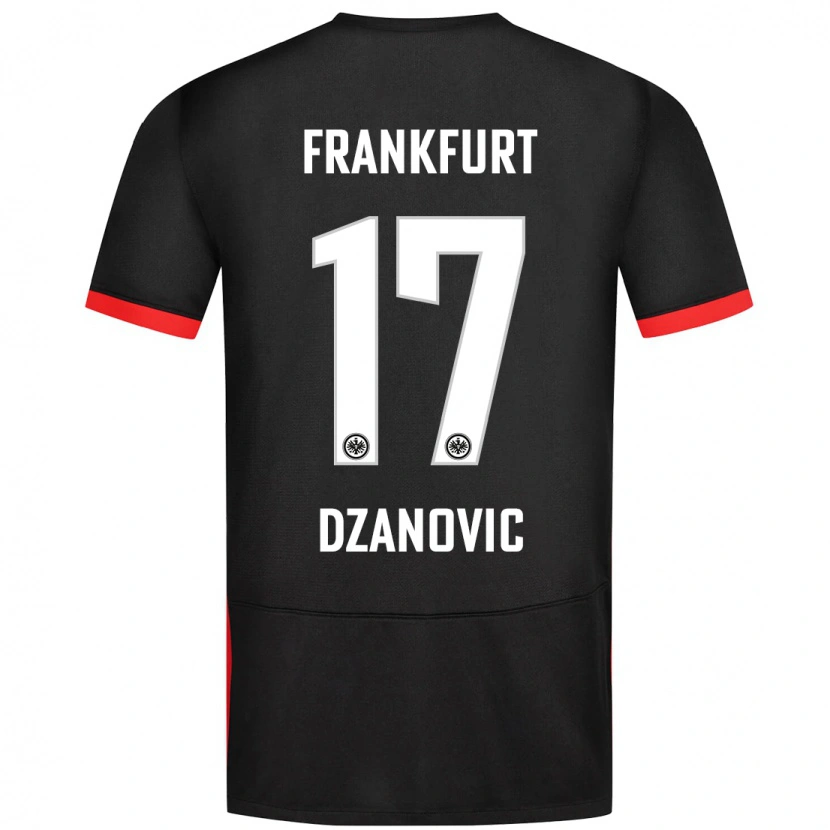 Danxen Kinderen Benjamin Dzanovic #17 Zwart Uitshirt Uittenue 2024/25 T-Shirt