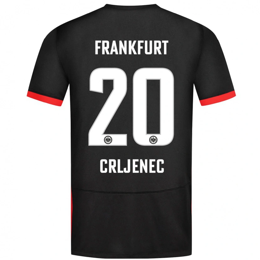 Danxen Kinderen Dominik Crljenec #20 Zwart Uitshirt Uittenue 2024/25 T-Shirt