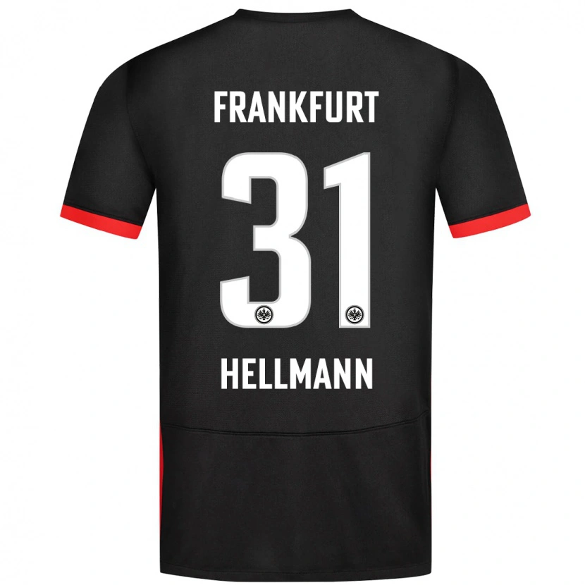 Danxen Kinderen Melvin Hellmann #31 Zwart Uitshirt Uittenue 2024/25 T-Shirt