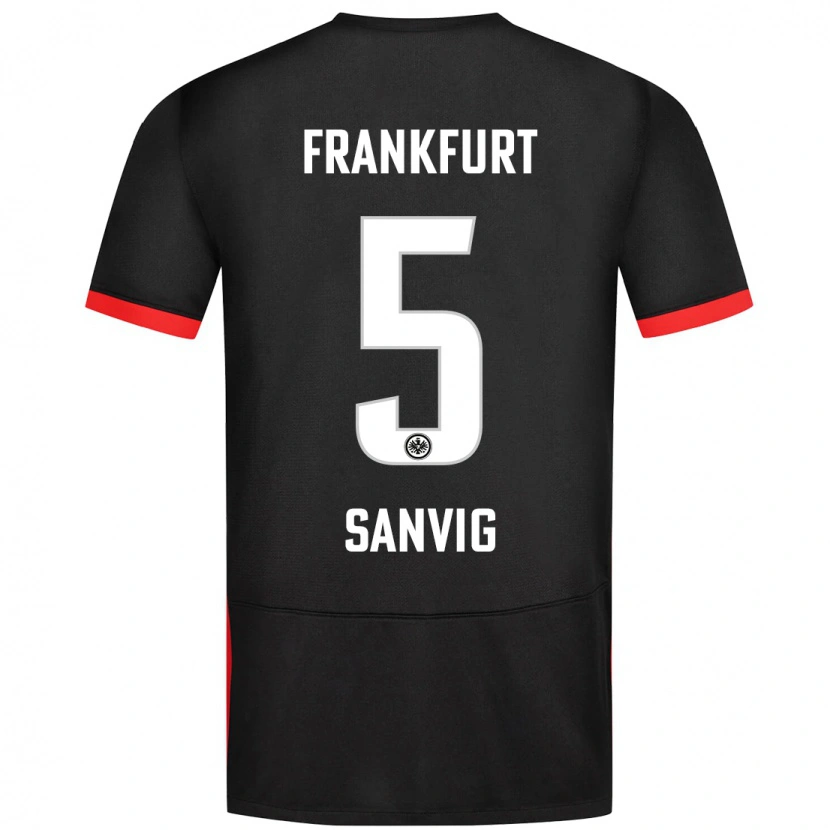 Danxen Kinderen Pernille Sanvig #5 Zwart Uitshirt Uittenue 2024/25 T-Shirt