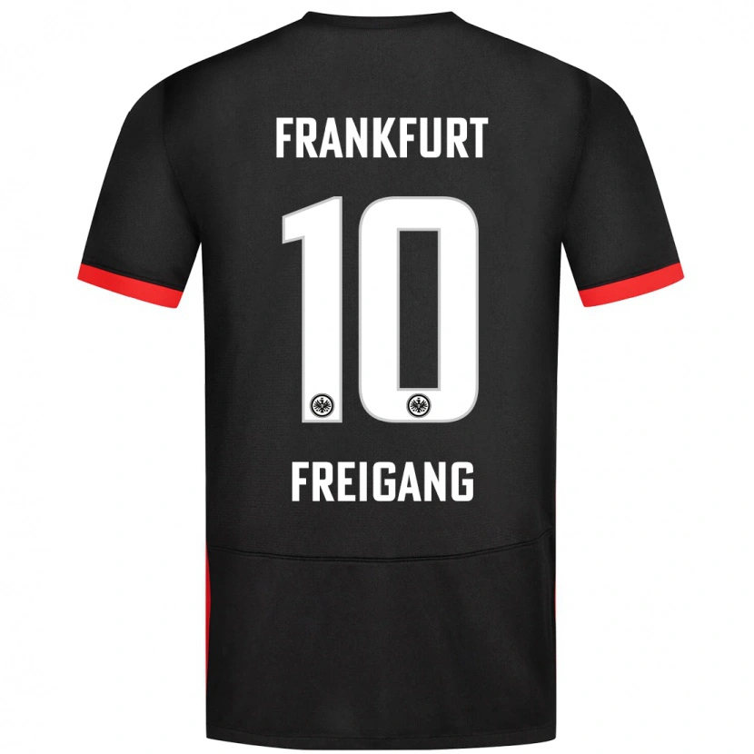 Danxen Kinderen Laura Freigang #10 Zwart Uitshirt Uittenue 2024/25 T-Shirt