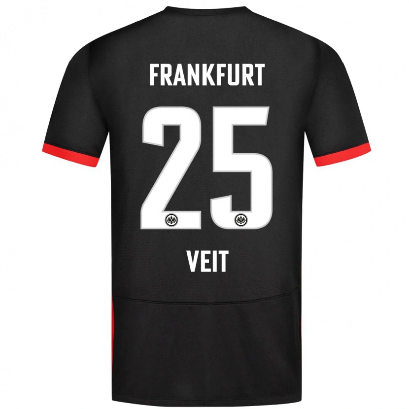 Danxen Kinderen Jella Veit #25 Zwart Uitshirt Uittenue 2024/25 T-Shirt