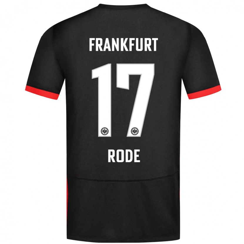 Danxen Kinderen Sebastian Rode #17 Zwart Uitshirt Uittenue 2024/25 T-Shirt