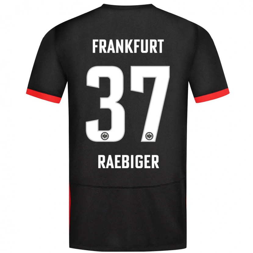 Danxen Kinderen Sidney Raebiger #37 Zwart Uitshirt Uittenue 2024/25 T-Shirt