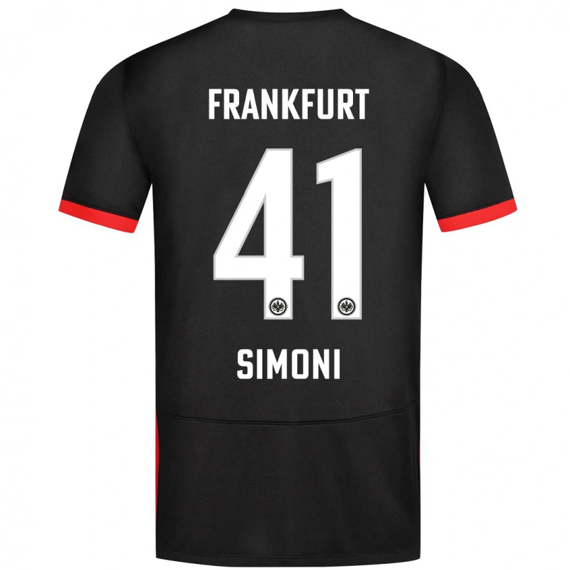 Danxen Kinderen Simon Simoni #41 Zwart Uitshirt Uittenue 2024/25 T-Shirt