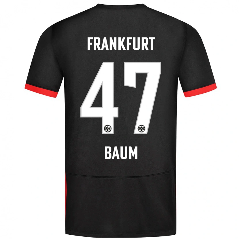 Danxen Kinderen Elias Baum #47 Zwart Uitshirt Uittenue 2024/25 T-Shirt