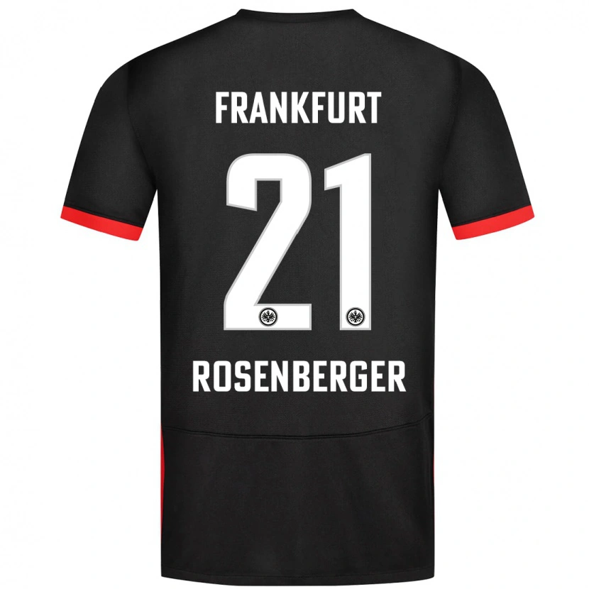 Danxen Kinderen Robin Rosenberger #21 Zwart Uitshirt Uittenue 2024/25 T-Shirt