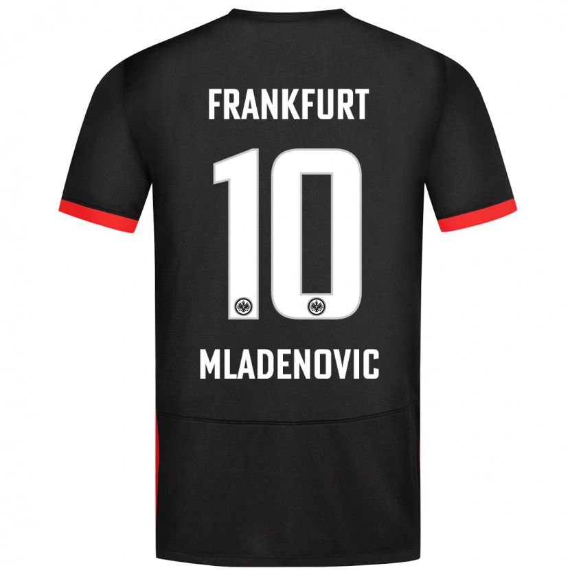 Danxen Kinderen Marko Mladenovic #10 Zwart Uitshirt Uittenue 2024/25 T-Shirt