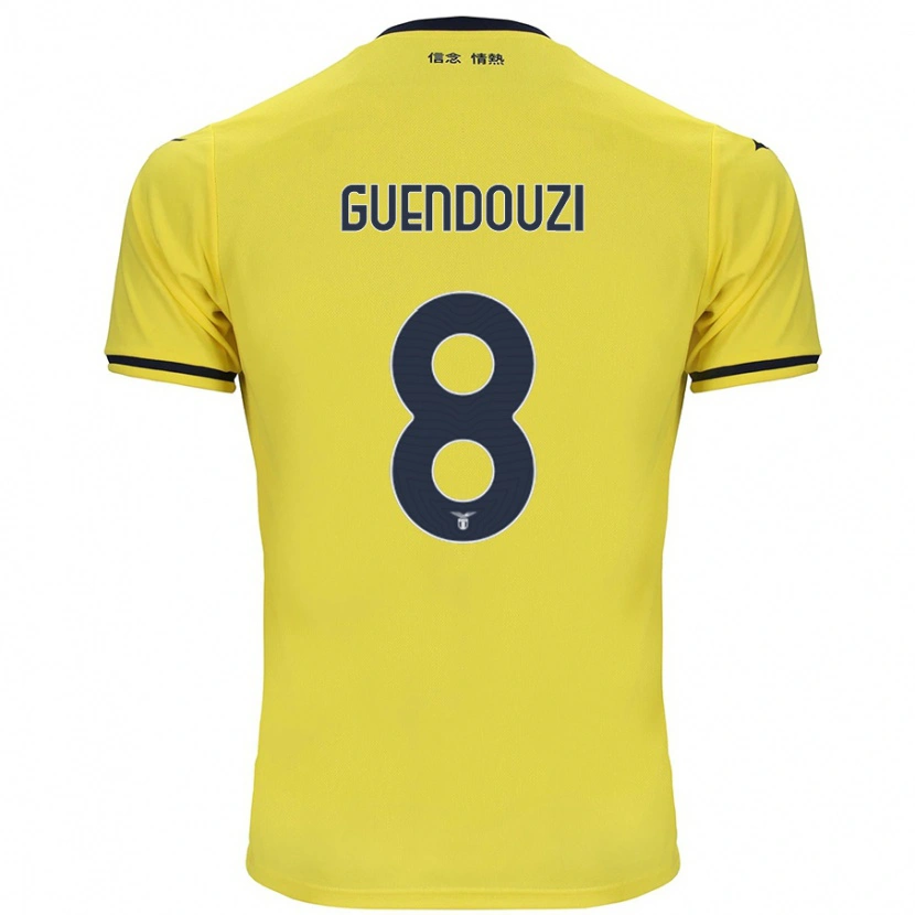 Danxen Kinderen Mattéo Guendouzi #8 Geel Uitshirt Uittenue 2024/25 T-Shirt