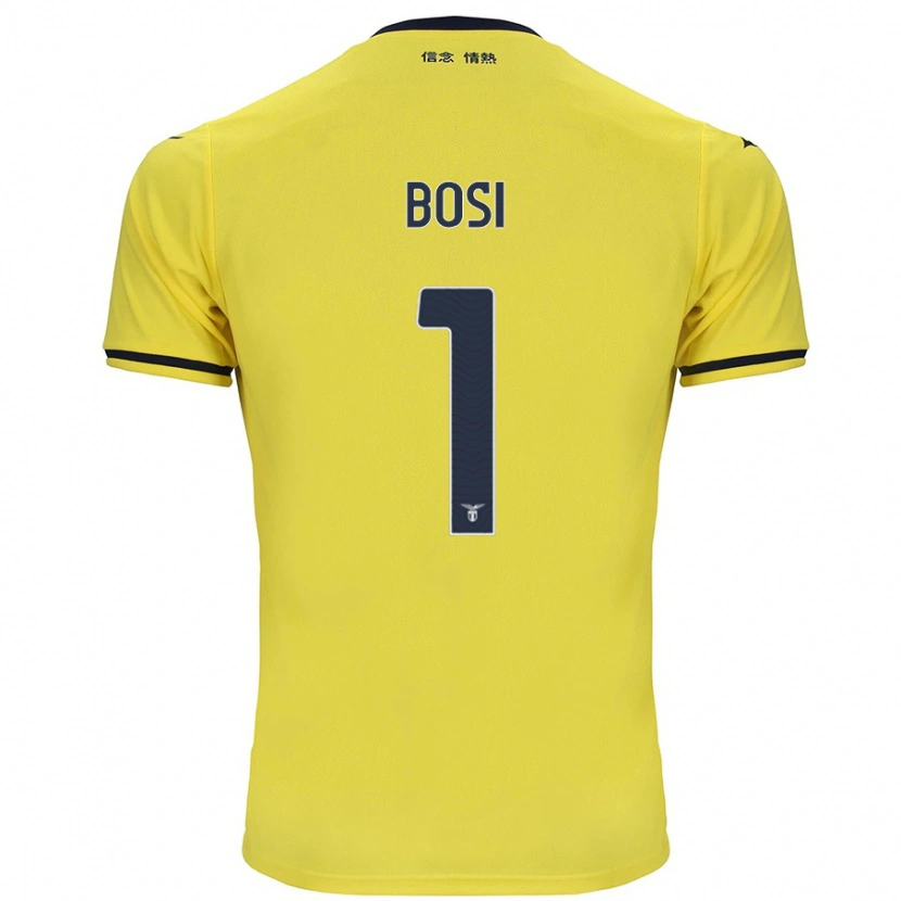 Danxen Kinderen Gioele Bosi #1 Geel Uitshirt Uittenue 2024/25 T-Shirt