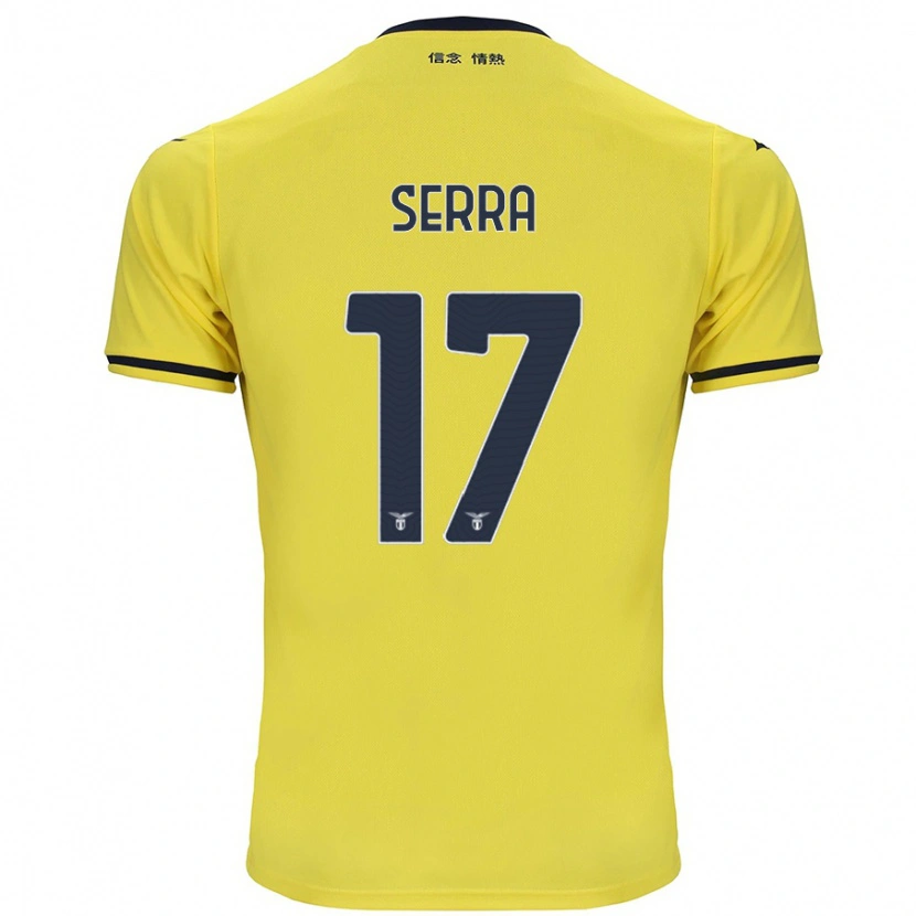 Danxen Kinderen Federico Serra #17 Geel Uitshirt Uittenue 2024/25 T-Shirt