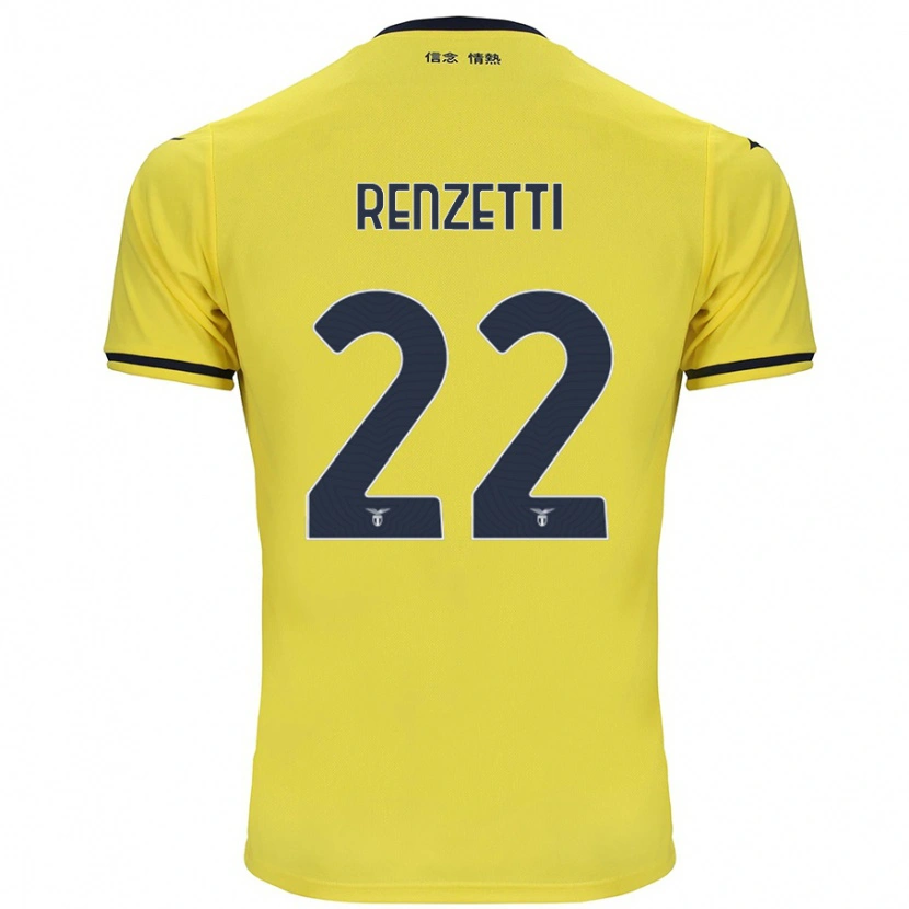 Danxen Kinderen Davide Renzetti #22 Geel Uitshirt Uittenue 2024/25 T-Shirt