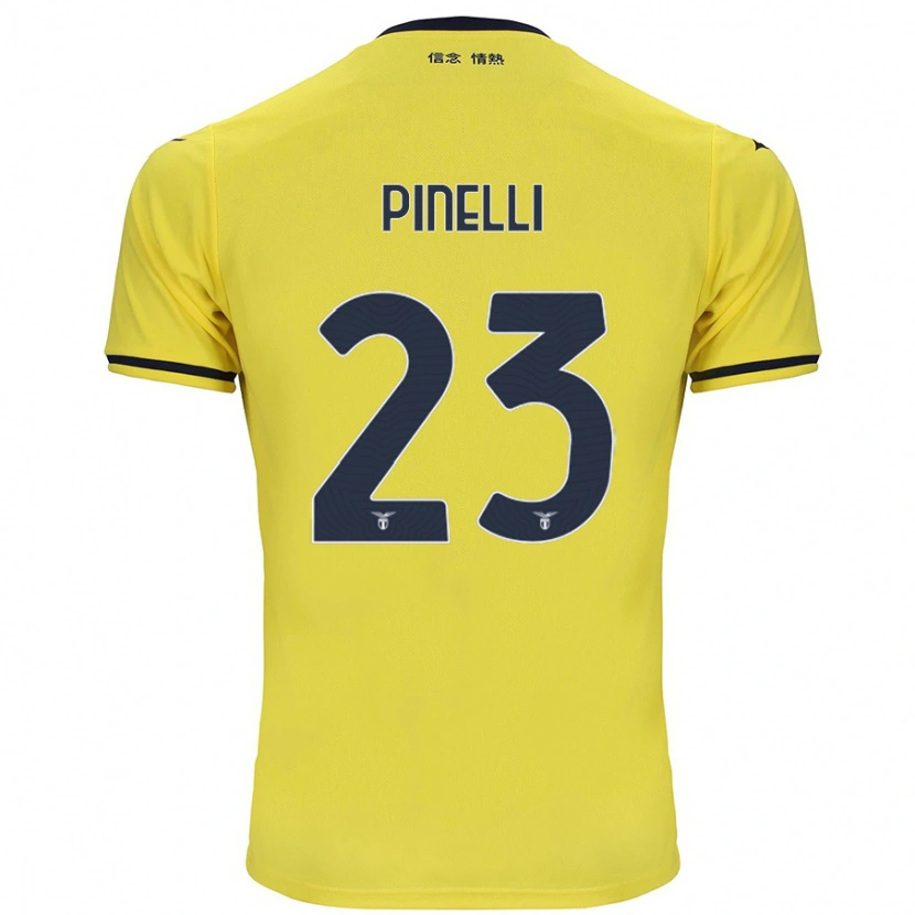 Danxen Kinderen Pietro Pinelli #23 Geel Uitshirt Uittenue 2024/25 T-Shirt