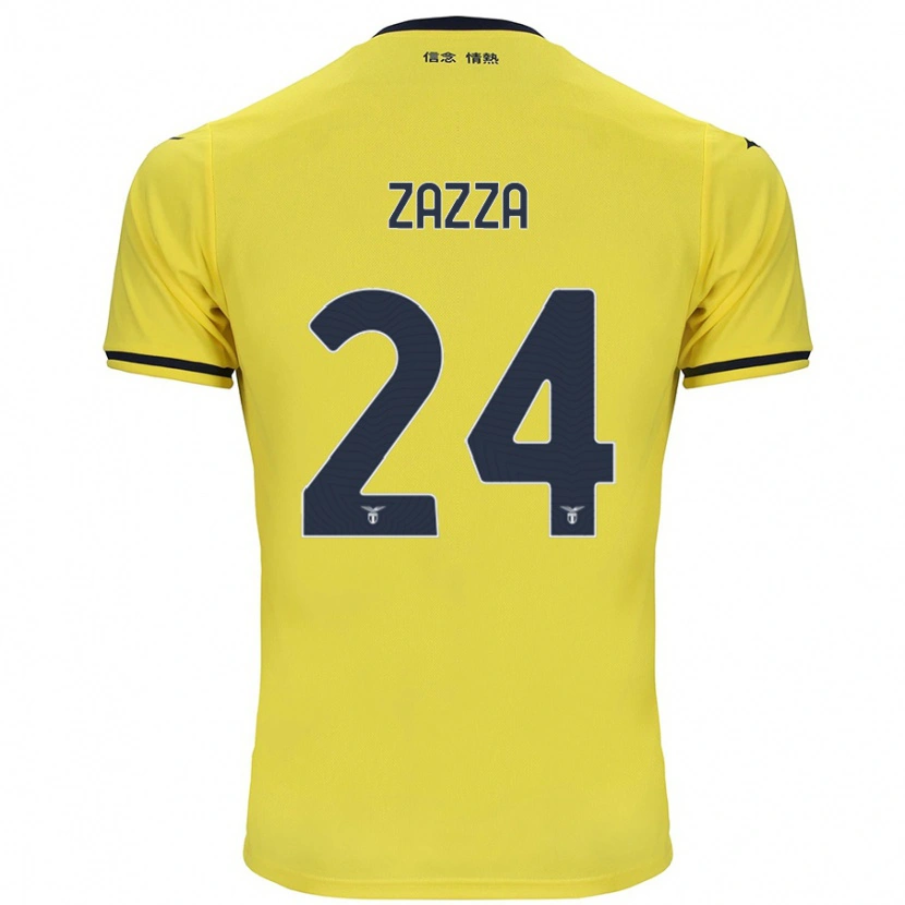 Danxen Kinderen Matteo Zazza #24 Geel Uitshirt Uittenue 2024/25 T-Shirt