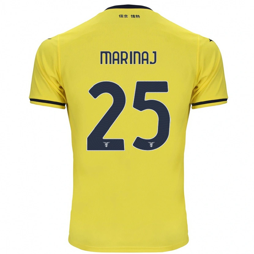 Danxen Kinderen Kledi Marinaj #25 Geel Uitshirt Uittenue 2024/25 T-Shirt