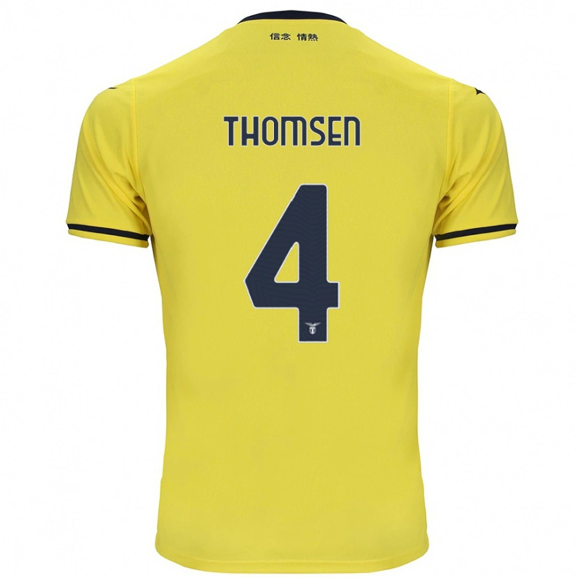 Danxen Kinderen Maria Møller Thomsen #4 Geel Uitshirt Uittenue 2024/25 T-Shirt