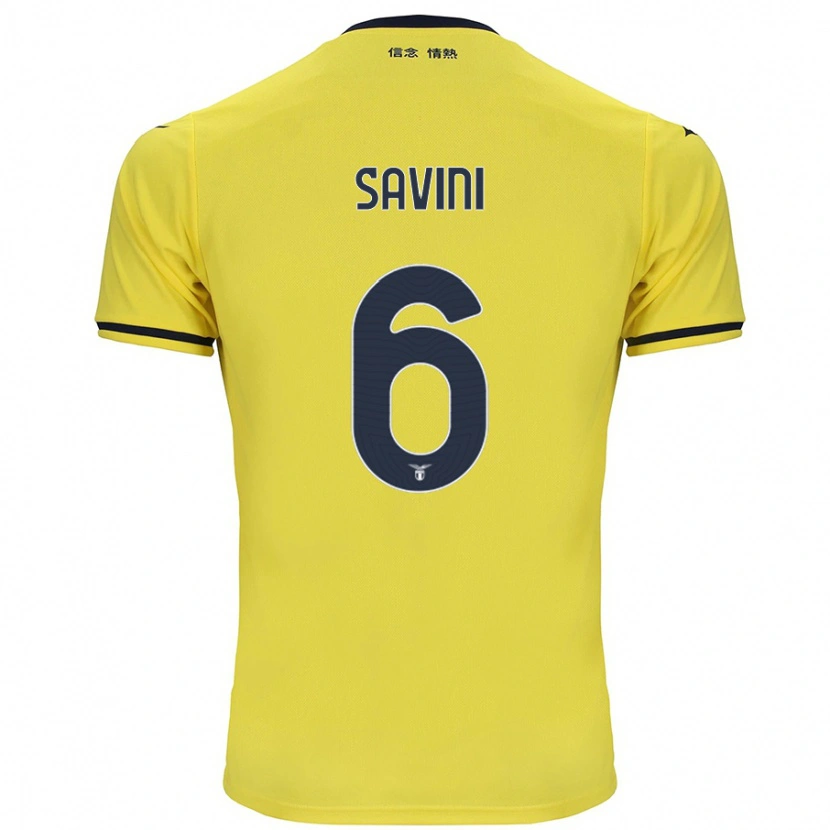 Danxen Kinderen Federica Savini #6 Geel Uitshirt Uittenue 2024/25 T-Shirt