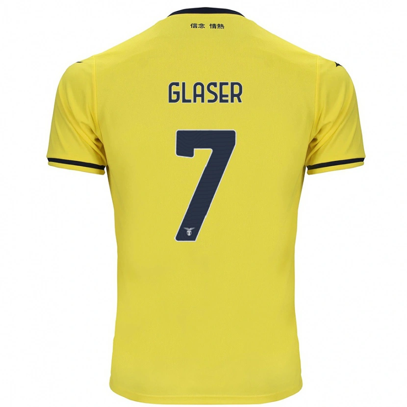 Danxen Kinderen Julia Glaser #7 Geel Uitshirt Uittenue 2024/25 T-Shirt