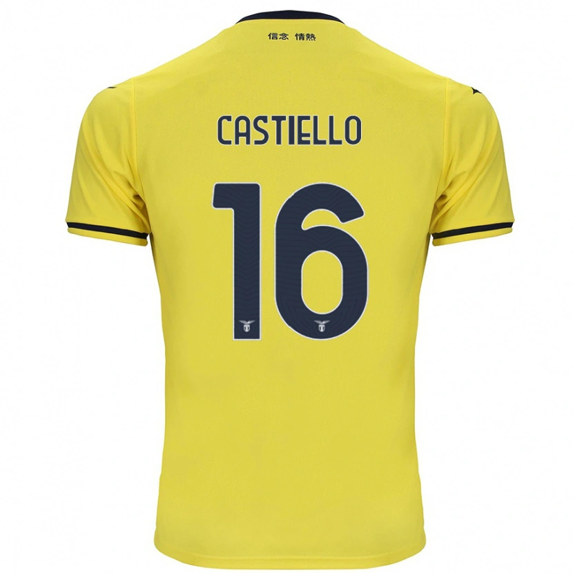 Danxen Kinderen Antonietta Castiello #16 Geel Uitshirt Uittenue 2024/25 T-Shirt