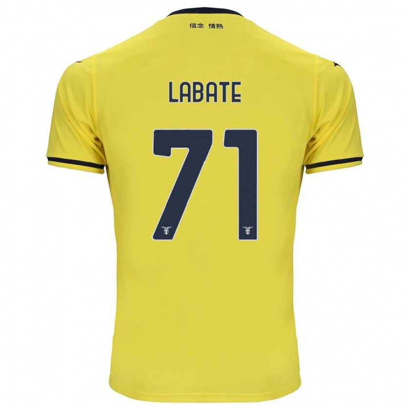 Danxen Kinderen Camilla Labate #71 Geel Uitshirt Uittenue 2024/25 T-Shirt