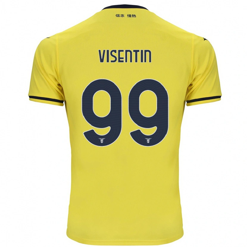 Danxen Kinderen Noemi Visentin #99 Geel Uitshirt Uittenue 2024/25 T-Shirt