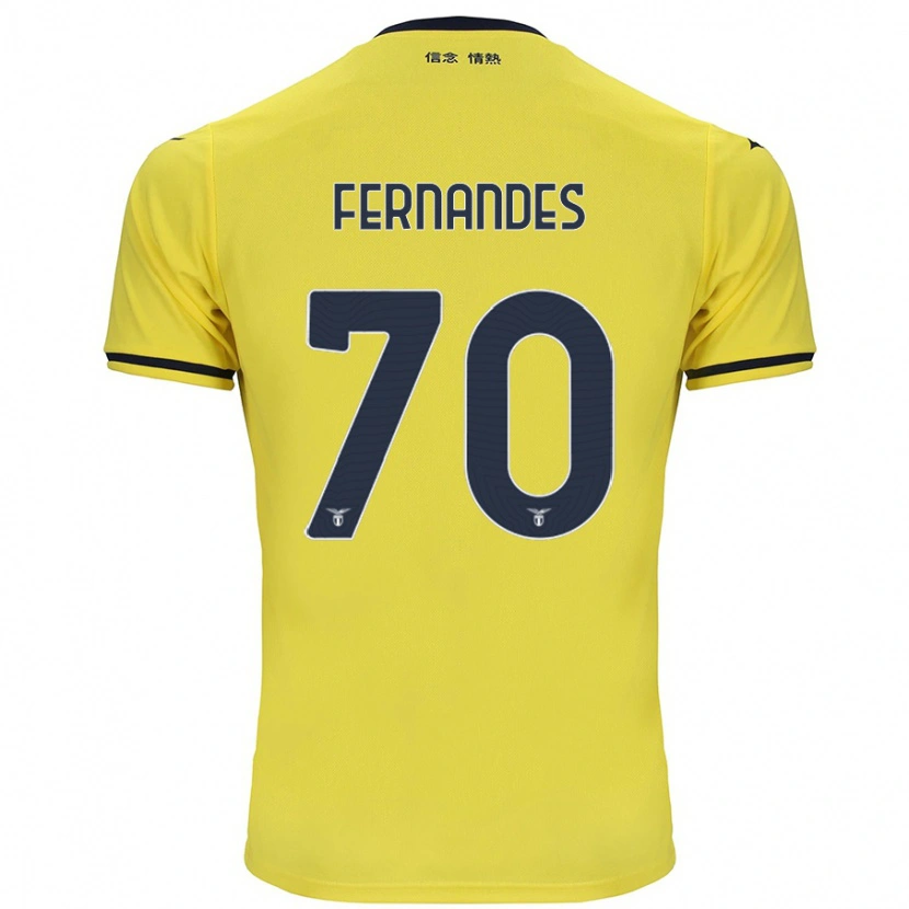 Danxen Kinderen Saná Fernandes #70 Geel Uitshirt Uittenue 2024/25 T-Shirt