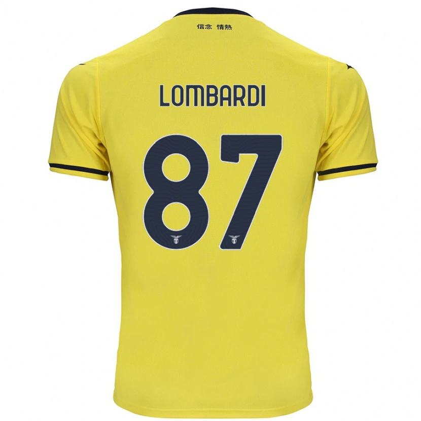 Danxen Kinderen Cristiano Lombardi #87 Geel Uitshirt Uittenue 2024/25 T-Shirt