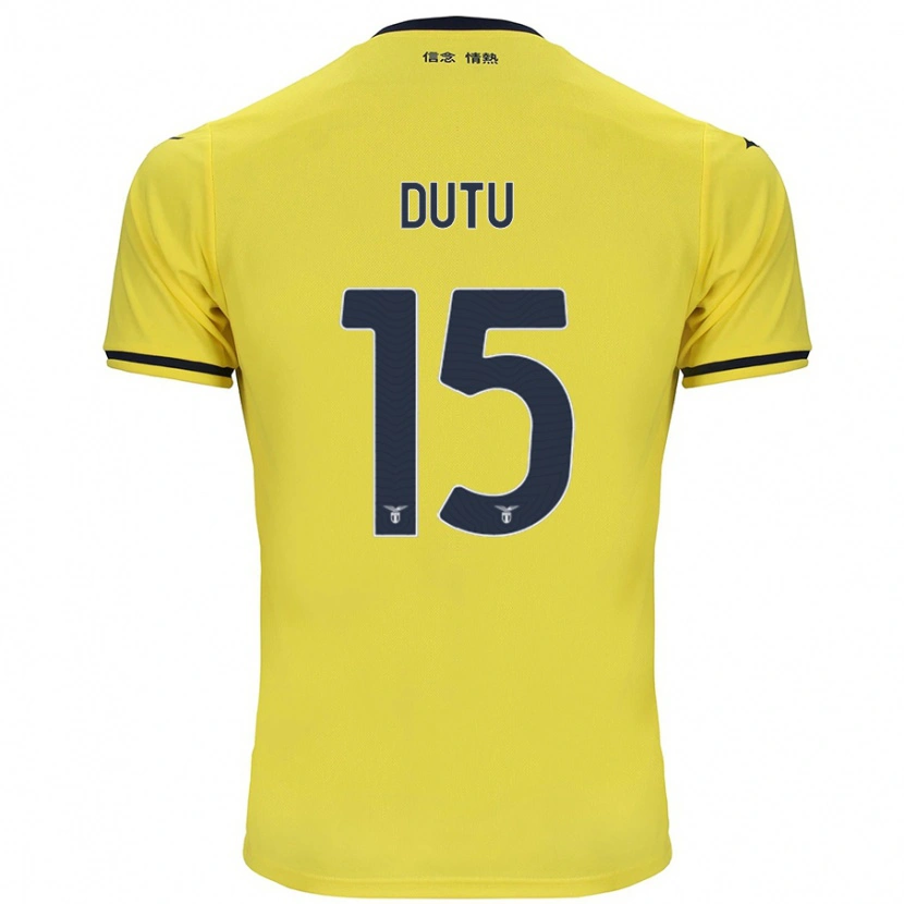 Danxen Kinderen Matteo Dutu #15 Geel Uitshirt Uittenue 2024/25 T-Shirt