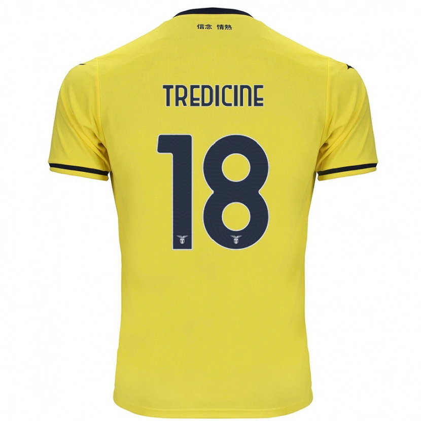 Danxen Kinderen Manuel Tredicine #18 Geel Uitshirt Uittenue 2024/25 T-Shirt