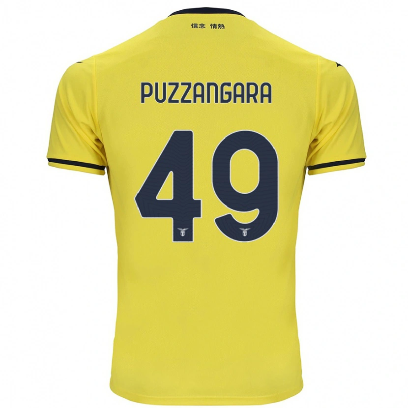 Danxen Kinderen Angelo Antonio Puzzangara #49 Geel Uitshirt Uittenue 2024/25 T-Shirt