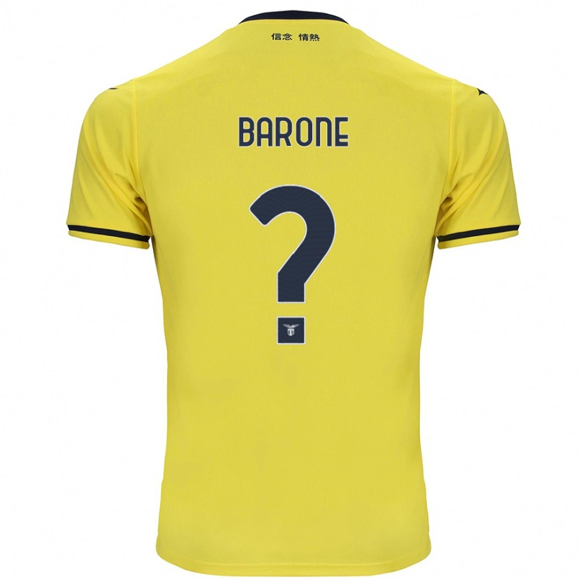 Danxen Kinderen Alessio Barone #0 Geel Uitshirt Uittenue 2024/25 T-Shirt