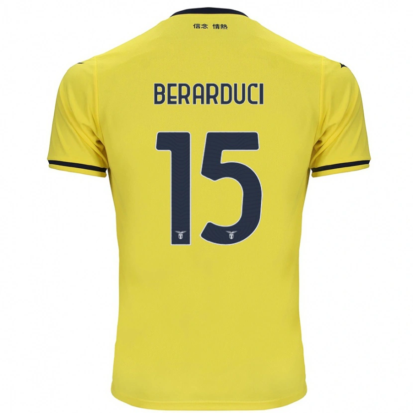 Danxen Kinderen Martina Berarduci #15 Geel Uitshirt Uittenue 2024/25 T-Shirt