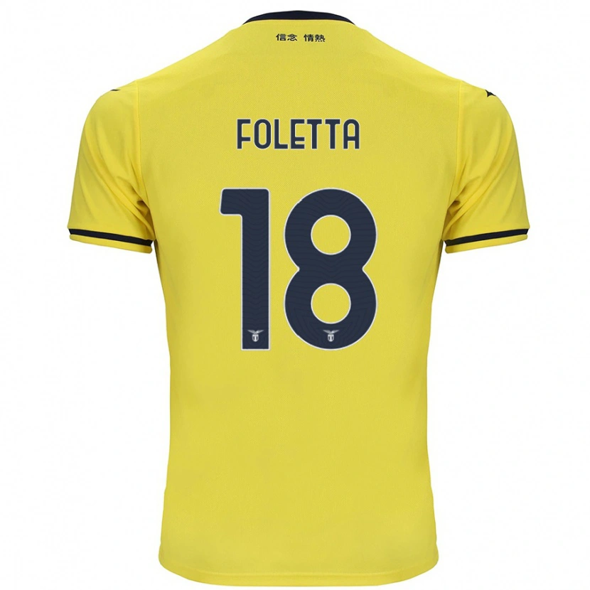 Danxen Kinderen Isabella Foletta #18 Geel Uitshirt Uittenue 2024/25 T-Shirt