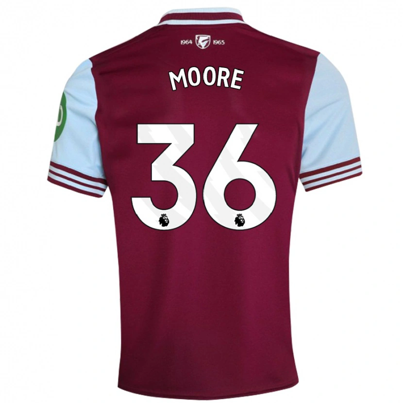 Danxen Heren Sean Moore #36 Donkerrood Thuisshirt Thuistenue 2024/25 T-Shirt