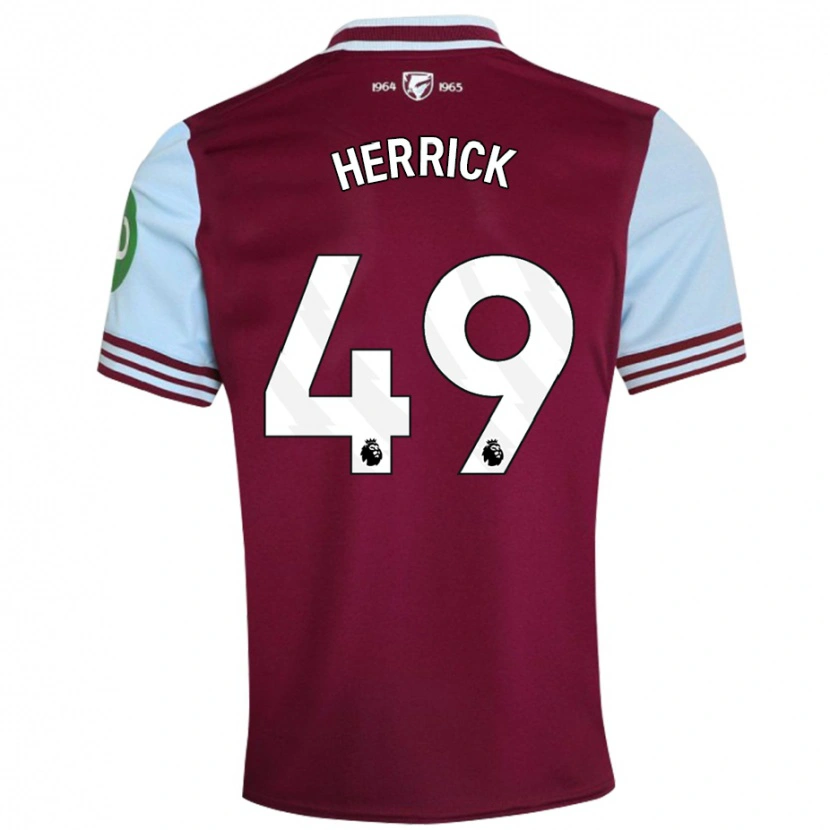 Danxen Heren Finlay Herrick #49 Donkerrood Thuisshirt Thuistenue 2024/25 T-Shirt