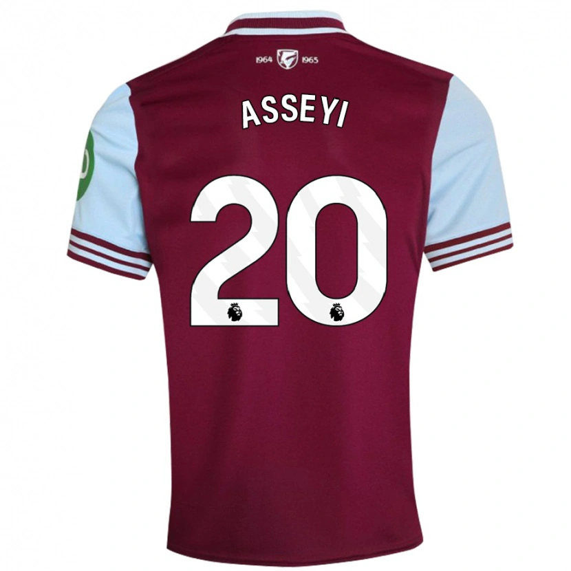 Danxen Heren Viviane Asseyi #20 Donkerrood Thuisshirt Thuistenue 2024/25 T-Shirt