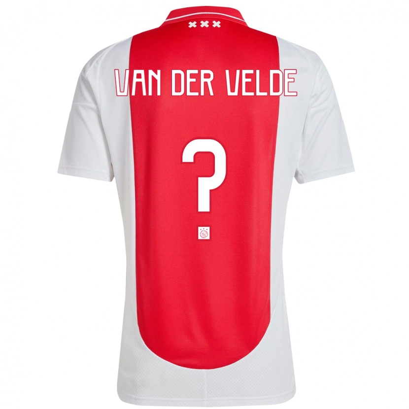 Danxen Heren Valentijn Van Der Velde #0 Rood Wit Thuisshirt Thuistenue 2024/25 T-Shirt