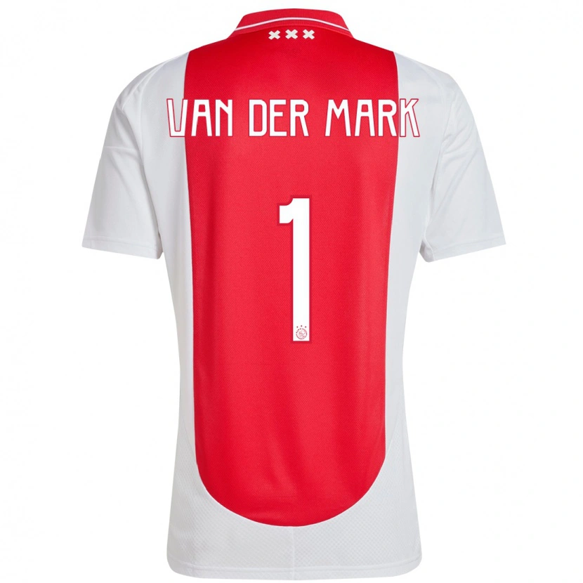 Danxen Heren Jesper Van Der Mark #1 Rood Wit Thuisshirt Thuistenue 2024/25 T-Shirt