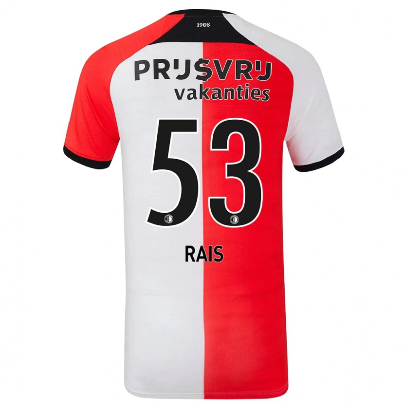 Danxen Heren Amir Rais #53 Rood Wit Thuisshirt Thuistenue 2024/25 T-Shirt