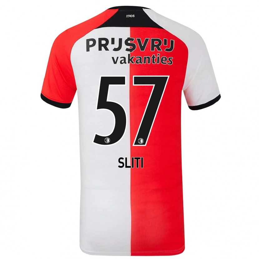 Danxen Heren Aymen Sliti #57 Rood Wit Thuisshirt Thuistenue 2024/25 T-Shirt