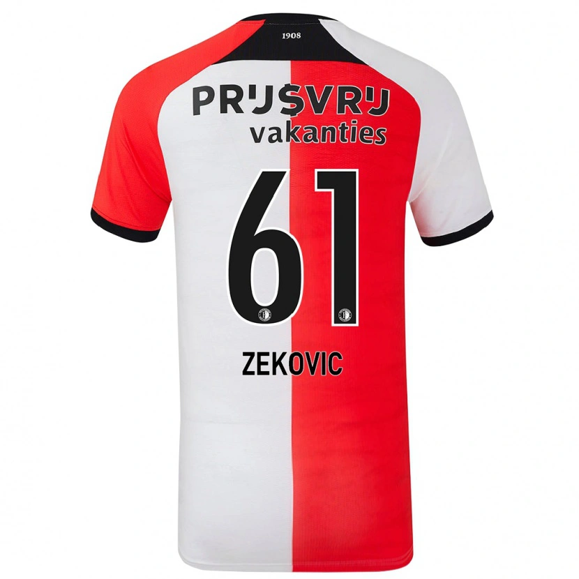 Danxen Heren Aleks Zekovic #61 Rood Wit Thuisshirt Thuistenue 2024/25 T-Shirt