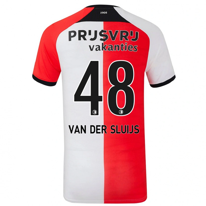 Danxen Heren Joep Van Der Sluijs #48 Rood Wit Thuisshirt Thuistenue 2024/25 T-Shirt