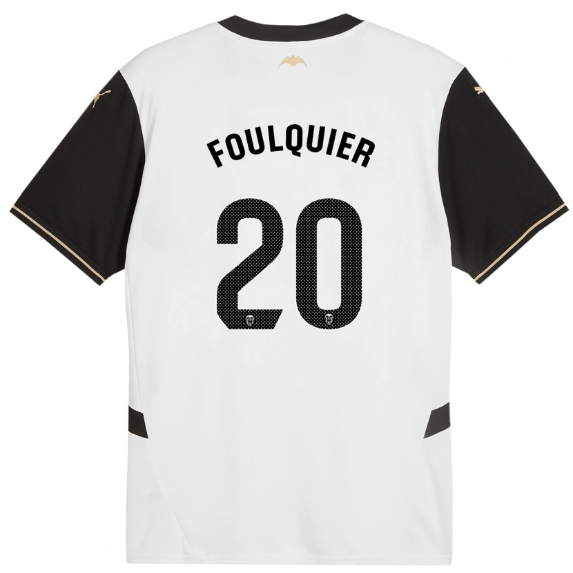 Danxen Heren Dimitri Foulquier #20 Wit Zwart Thuisshirt Thuistenue 2024/25 T-Shirt