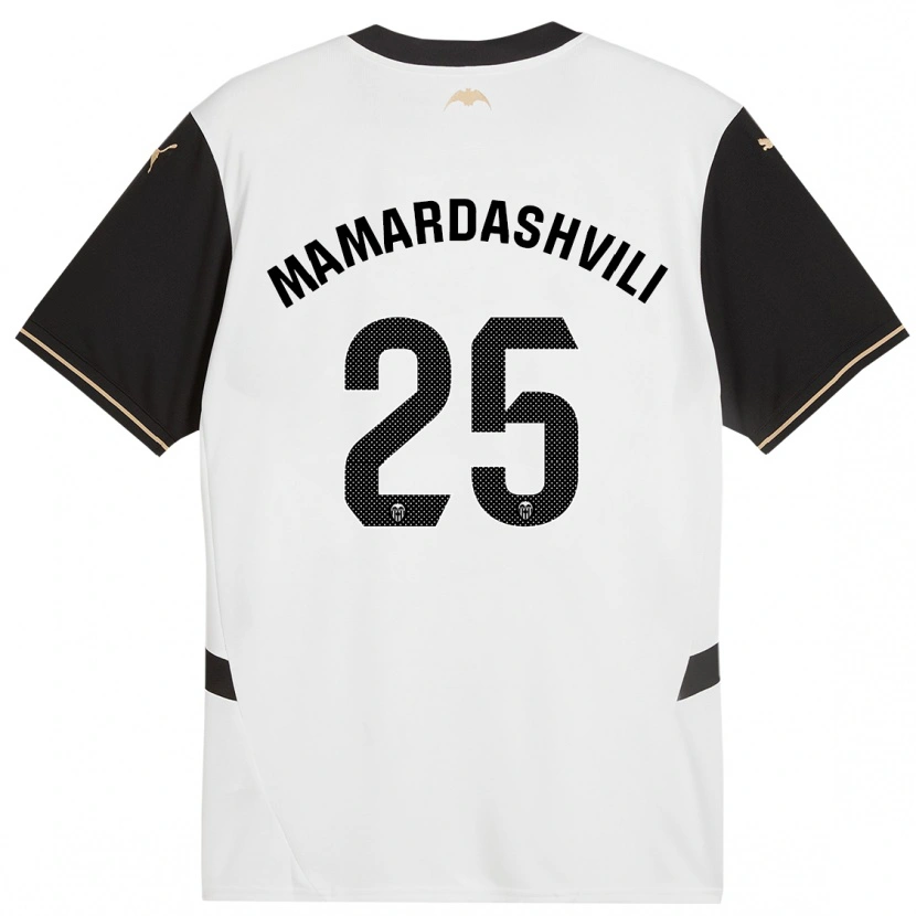 Danxen Heren Giorgi Mamardashvili #25 Wit Zwart Thuisshirt Thuistenue 2024/25 T-Shirt